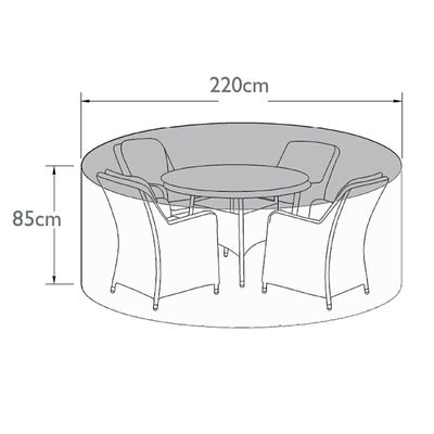Maze - 4 Seat Round Dining Set - Garden Furniture Cover product image