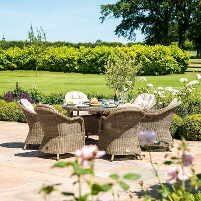 Maze - Winchester Heritage 6 Seat Round Rattan Dining Set with Ice Bucket & Lazy Susan product image