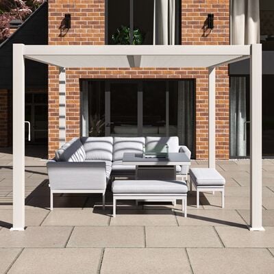 Maze - Como 3m x 4m Aluminium Metal Outdoor Garden Pergola - White  product image