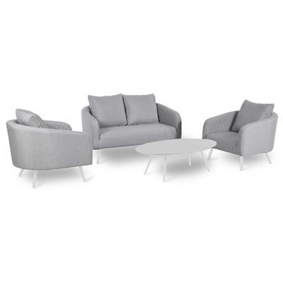 Maze - Outdoor Fabric Ambition 2 Seat Sofa Set with Oval Coffee Table - Lead Chine product image
