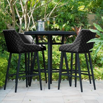 Maze - Outdoor Fabric Regal 4 Seat Round Bar Set - Charcoal product image