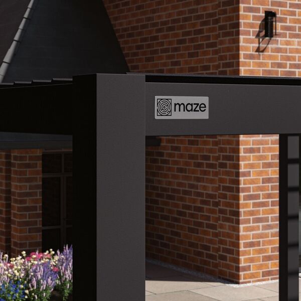 Maze - Como 7.8m x 4m Aluminium Metal Outdoor Garden Pergola - Grey product image