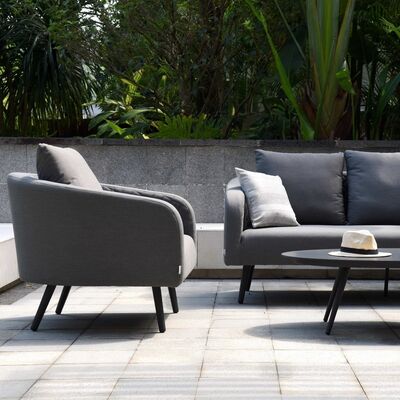 Maze - Outdoor Fabric Ambition 3 Seat Sofa Set with Oval Coffee Table - Flanelle product image