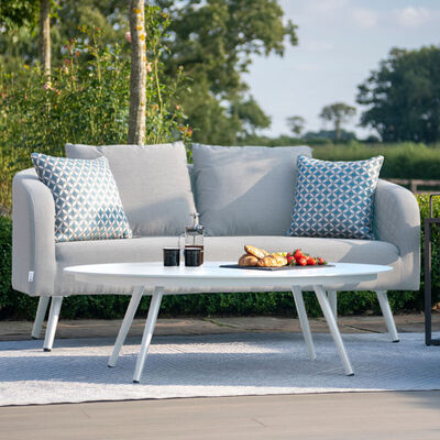 Maze - Outdoor Fabric Ambition 2 Seat Sofa Set with Oval Coffee Table - Lead Chine product image
