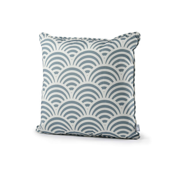 Maze - Pair Of Outdoor Scatter Cushion (50x50cm) - Shell Silver Blue