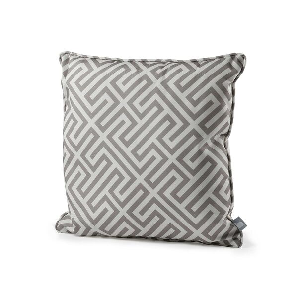 Maze - Pair Of Outdoor Scatter Cushion (50x50cm) - Silver Grey