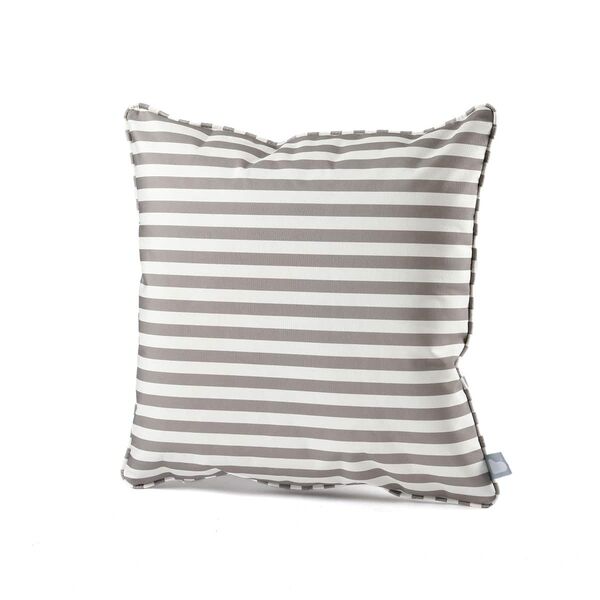 Maze - Pair Of Outdoor Scatter Cushion (50x50cm) - Pencil Stripe Silver Grey