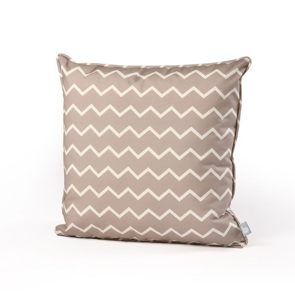Maze - Pair Of Outdoor Scatter Cushion (50x50cm) - Zig Zag Silver Grey