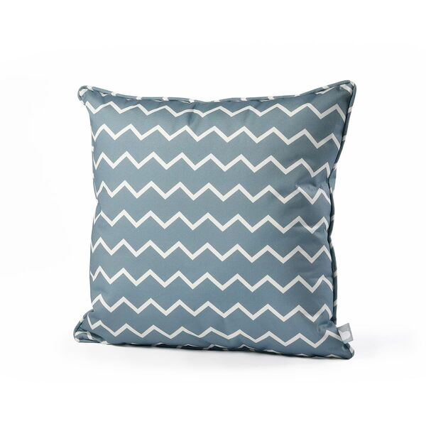 Maze - Pair Of Outdoor Scatter Cushion (50x50cm) - Zig Zag Silver Blue