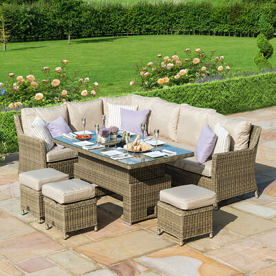 Maze - Winchester Corner Rattan Dining Set with Ice Bucket & Rising Table product image