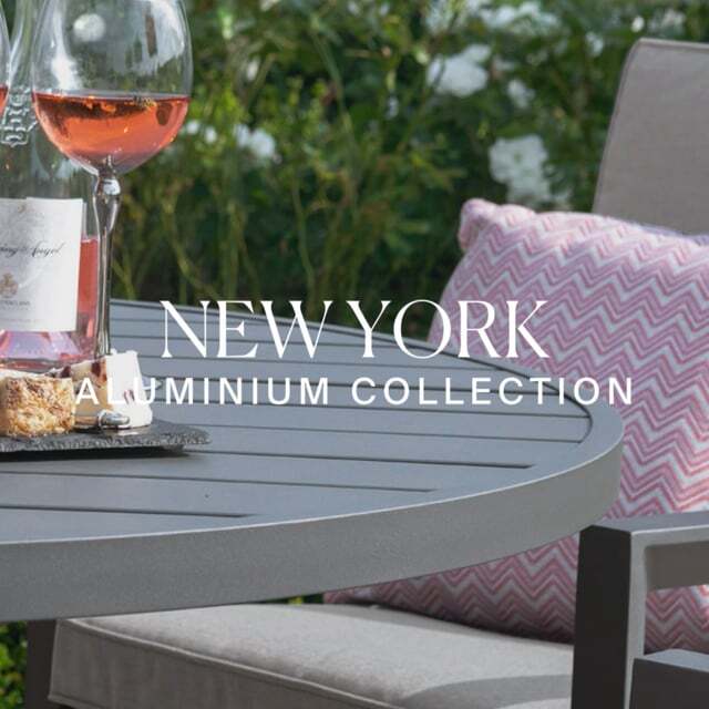 Maze - New York 3 Seat Aluminium Sofa Set - Dove Grey product image