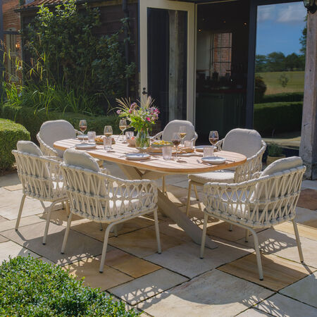 Rope Weave outdoor garden dining set