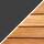 Grey with teak table