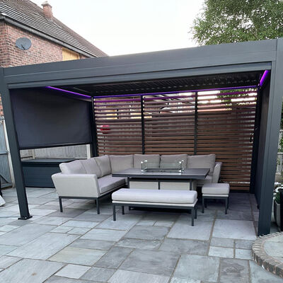 Maze - Como 3m x 4m Aluminium Metal Outdoor Garden Pergola