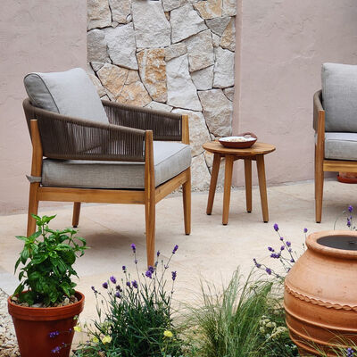 Maze - Porto Rope Weave Lounge Set with Small Round Side Table