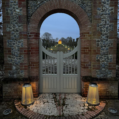Maze - Athena Large Solar Light - Light Grey