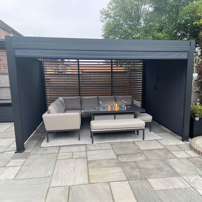Maze - Como 3m x 4m Aluminium Metal Outdoor Garden Pergola