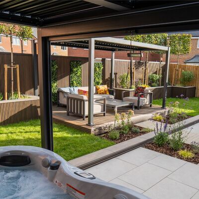 Maze - Como 3m x 4m Aluminium Metal Outdoor Garden Pergola Frame only - Grey