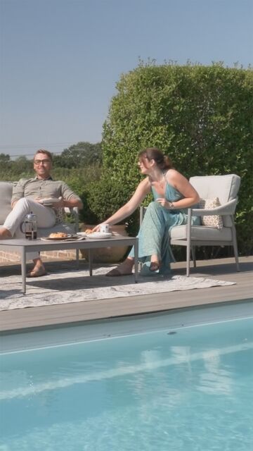 Maze outdoor dining table and chairs