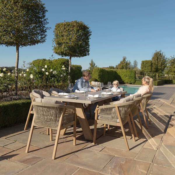 Maze - Martinique Rope Weave 8 Seat Rectangular Dining Set product image