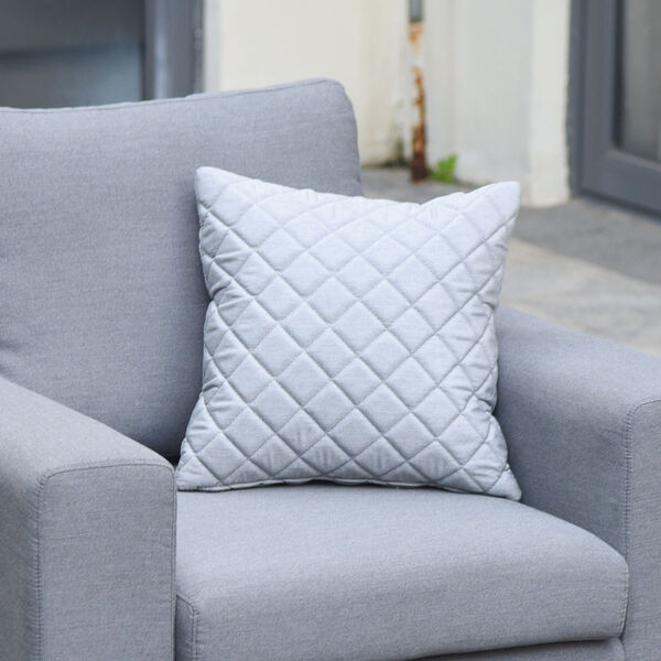 Maze - Pair of Outdoor Scatter Cushion Quilted (40x40cm) - Lead Chine product image