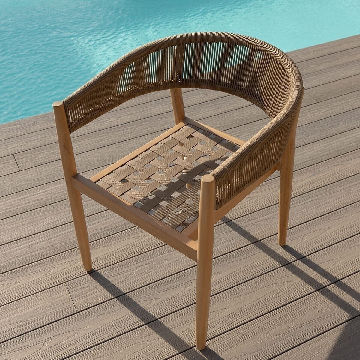 Maze - Porto Rope Weave 4 Seat Round Dining Set product image