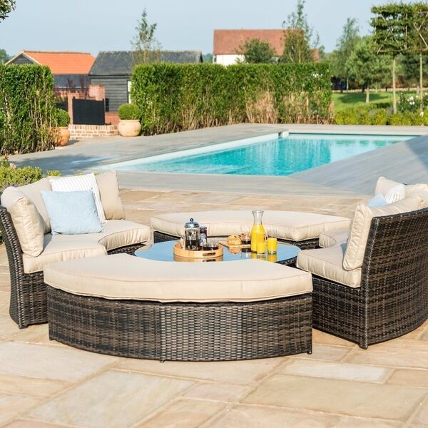 Maze - Chelsea Rattan Lifestyle Suite with Rising Table - Brown product image