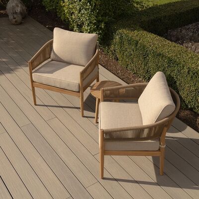 Maze - Porto Rope Weave Lounge Set with Small Round Side Table product image