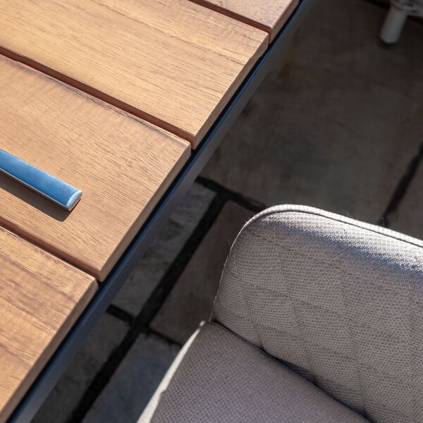 Maze - Jakarta Teak Extending 6 - 10 Seat Rectangular Dining Table with 10 Ambition Oatmeal Dining Chairs product image