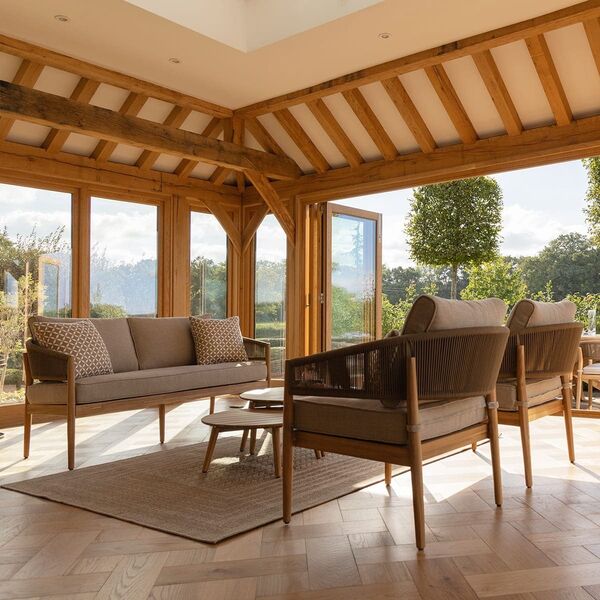 Maze - Porto Rope Weave 2 Seat Sofa Set with Pair of Round Coffee Tables & Armchairs product image