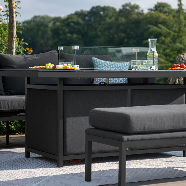 Maze - Outdoor Fabric Pulse 3 Seat Sofa Set with Fire Pit Table - Charcoal product image