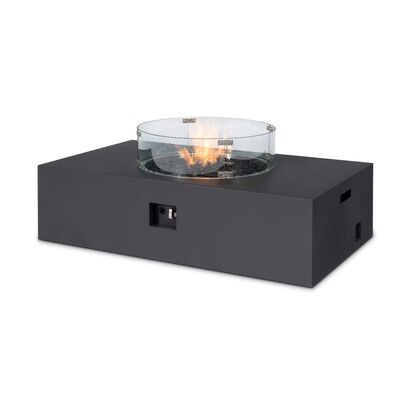 Maze - Rectangular Gas Fire Pit Coffee Table - Charcoal product image