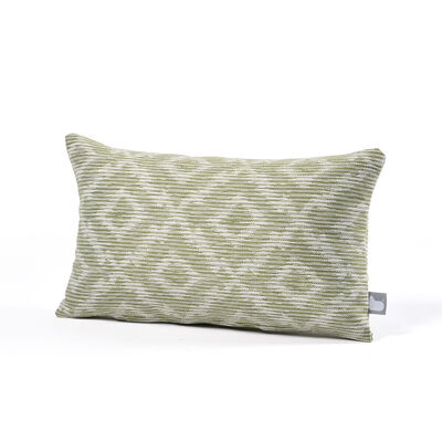 Maze - Pair of Outdoor Bolster Cushions (30x50cm) - Santorini Green product image