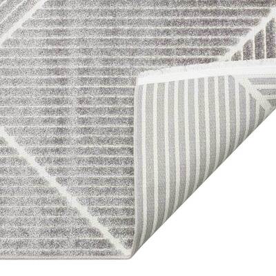 Jazz - Geometric Silver Indoor and Outdoor Rug - 290cm x 190cm product image