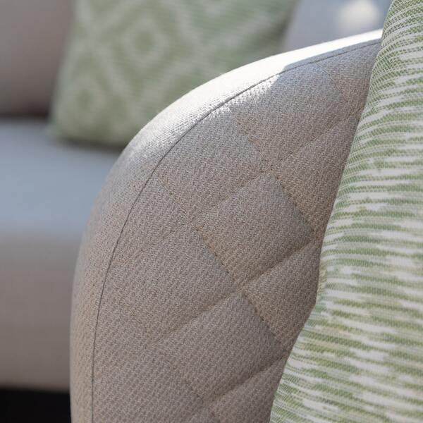 Maze - Outdoor Fabric Ambition 3 Seat Sofa Set with Oval Coffee Table - Oatmeal product image