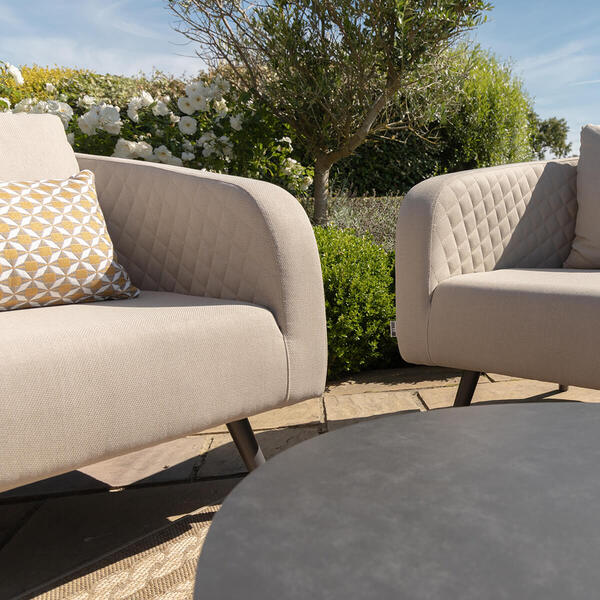 Maze - Outdoor Fabric Ambition 3 Seat Sofa Set with Oval Coffee Table - Oatmeal product image