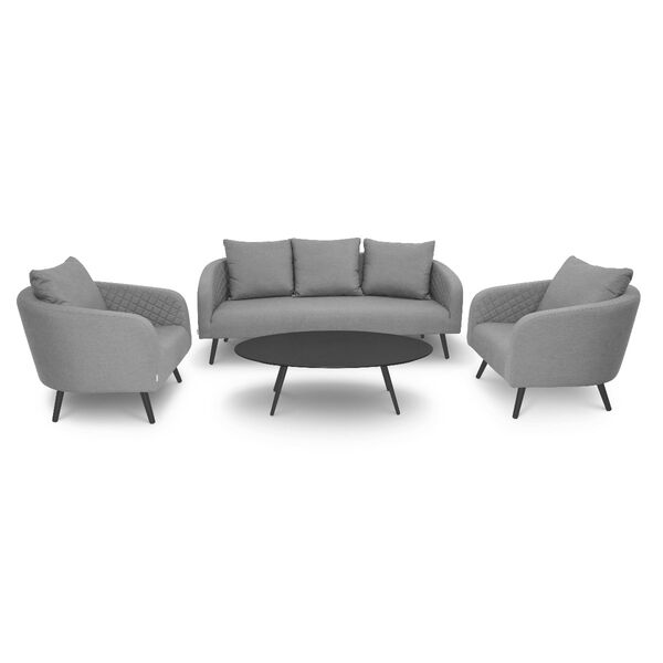 Maze - Outdoor Fabric Ambition 3 Seat Sofa Set with Oval Coffee Table - Flanelle product image
