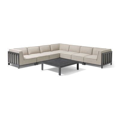 Maze - Outdoor Fabric Ibiza Large Corner Sofa Set with Square Coffee Table - Oatmeal product image