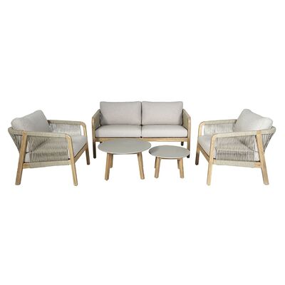 Maze - Martinique Rope Weave 2 Seat Sofa Set with 2 Lounge Armchairs & 2 Round Coffee Tables product image