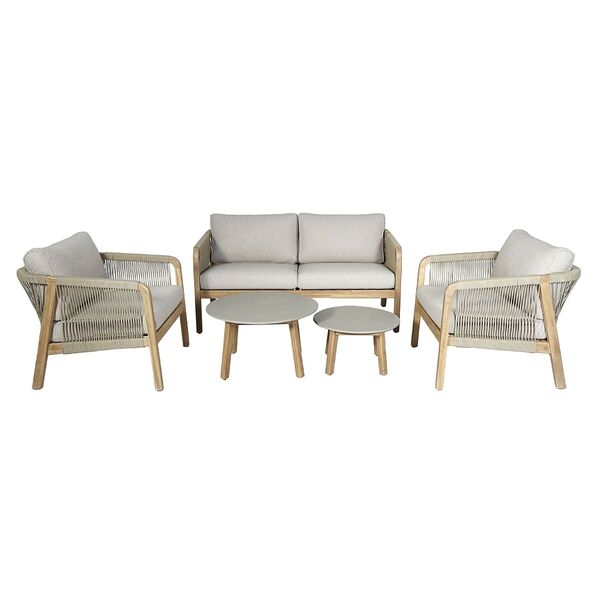 Maze - Martinique Rope Weave 2 Seat Sofa Set with 2 Lounge Armchairs & 2 Round Coffee Tables product image