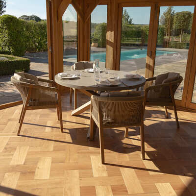 Maze - Martinique Rope Weave 4 Seat Round Dining Set product image