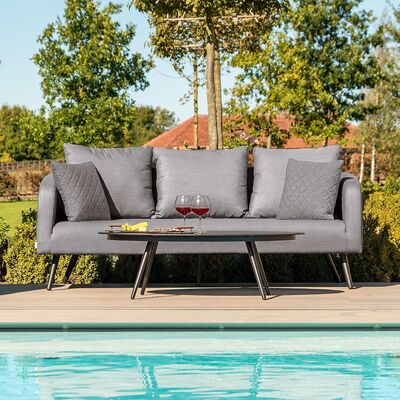 Maze - Outdoor Fabric Ambition 3 Seat Sofa Set with Oval Coffee Table - Flanelle product image