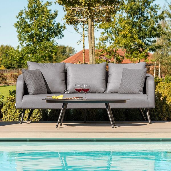 Maze - Outdoor Fabric Ambition 3 Seat Sofa Set with Oval Coffee Table - Flanelle product image