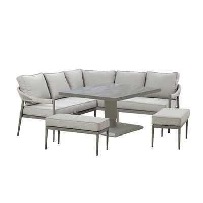Maze - Florence Rope Weave Corner Dining Set with Square Rising Table & 2 Stools product image