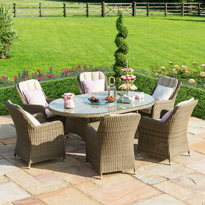 Maze - Winchester Venice 6 Seat Oval Rattan Dining Set with Ice Bucket & Lazy Susan product image