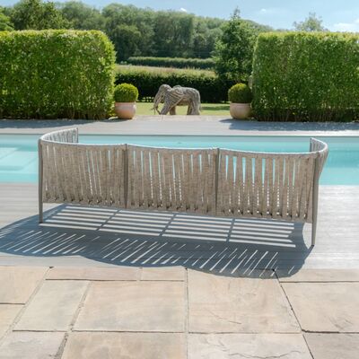 Maze - Milan Rope Weave 3 Seat Sofa Set with Rectangular Coffee Table - Cool Linen product image