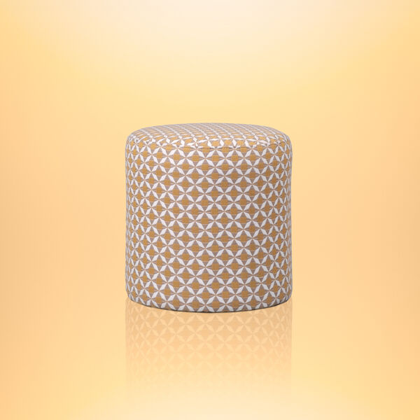 Maze - Outdoor Fabric Sunbrella Footstool - Mosaic Yellow product image