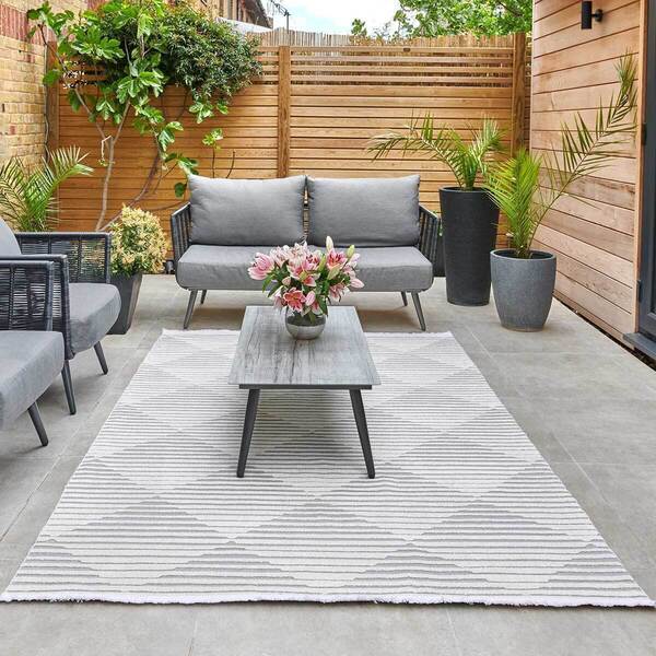 Jazz - Diamond Silver Indoor and Outdoor Rug - 220cm x 160cm product image