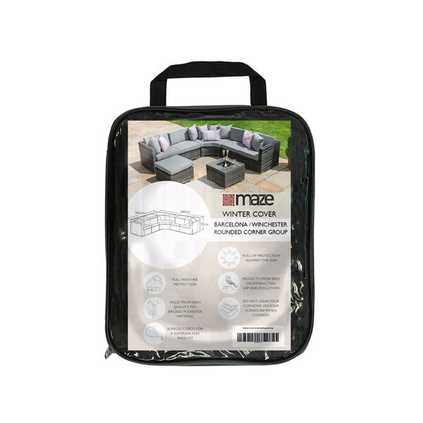 Maze - Barcelona/Winchester Rounded Corner Group - Garden Furniture Cover product image