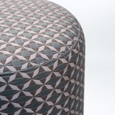 Maze - Outdoor Fabric Sunbrella Footstool - Mosaic Glacier product image